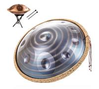 Tambor profesional de acero con cuerdas de borde, 440 Hz en re menor para actuaciones en vivo y musicoterapia