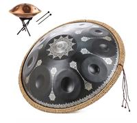 Tambor profesional de acero con cuerdas de borde, 440 Hz en re menor para actuaciones en vivo y musicoterapia