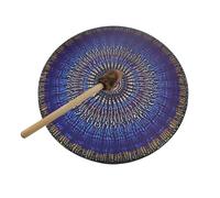Tambor ritual misterioso con mazo y percusión espiritual - Tambor de mano de cuero PU | Instrumento de chamán principiante, instrumento musical saludable con marco hueco para ritales, sesiones de
