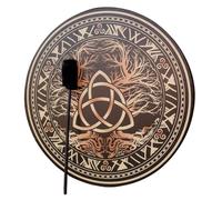 Tambor Shaman - Tambor ritual de 12 pulgadas, Percusión de marco hecho a mano, herramienta de resonancia profunda | Tambor de música espiritual chamánico creativo a largo plazo para ceremonias de