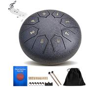 Tambor Tongue de acero de 6 pulgadas y 8 tonos, juego con cuaderno de partituras, bolsa de transporte, baqueta, soporte y pegatinas, sonido etéreo y puro, para meditación, relajación, regalo, terapia