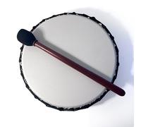 Tambor vegano chamánico mediano de 30 cm con batidor de madera, instrumento de percusión con tono resonante profundo