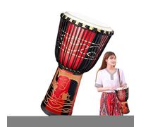 Tambores africanos para niños, tambor de mano multicolor inspirado en África de 8 pulgadas, instrumentos de percusión, decoración artística de música para lecciones de música, actividades, actuaciones