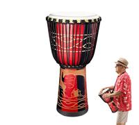 Tambores africanos para niños, tambor tallado a mano multicolor inspirado en África de 8 pulgadas, instrumentos de percusión, decoración artística de música para lecciones de música, actividades,