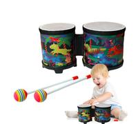 Tambores Bongo Adultos,Tambor Bongo | Lindo musical de tambor de mano | Lindos instrumentos musicales de madera con 2 baquetas de colores, regalo de cumpleaños de Navidad