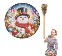 Tambores chamán para adultos,Tambor de mano chamánico,Tambor chamán sanador de sonido navideño de 10 pulgadas con baqueta | Decoraciones para el hogar, herramienta de sanación con sonido para la medit
