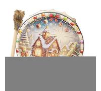 Tambores chamánicos siberianos, Christmas Chamanic Drum - Christmas Gingerbread Man Shamanic Drum | Tambor hueco de música espiritual para actividades al aire libre, hogar, área de trabajo