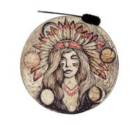 Tambores chamánicos, tambor de mano Mazo de resonante con marco de madera | Tambor chamán Meditación Yoga Sanación con sonido Viaje chamánico Ceremonia esp