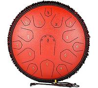 Tambores de acero de 15 tonos Tambor de lengüeta de acero con llave D Rejilla para tambor regalada de 14 pulgadas, material grueso de acero al carbono, para meditación, yoga, espectáculo y z