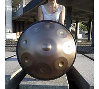 Tambores de acero Handpan de 22 pulgadas, percusión armónica de re menor 9 notas, instrumento de tambor handpan para adultos, para entusiastas de la música, terapia de sonido, meditación