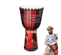 Tambores de bongo para niños, tambores africanos para niños,Drum africano africano tallado a mano de 8 pulgadas - Instrumentos de percusión de herramientas musicales, decoración de música artística pa