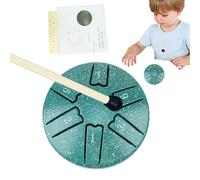 Tambores de lengua para adultos, tambor etéreo de 6 notas de 3 pulgadas para meditación, instrumento de percusión de tambor de mano, incluye mazos y libro de música para conciertos, yoga, educación