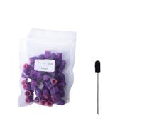 Tambores de Lijado 50 Uds. Purper taladro de uñas tapas lijado pedicura cortador fresado goma giratorio quitar manicura eléctrica(7x13mm-80)