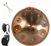 Tambores De Mano De Acero De 22 Pulgadas, Instrumento De Tambor Handpan, Tambor De Mano De Acero De 432 Hz, Forjado a Mano, Tono Puro Y Sin Voz, Para Producción De Audio Profesional
