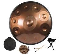 Tambores De Mano De Acero En Re Menor De 432/440 Hz, Tambor De Lengua De 22 Pulgadas, Handpan Drum De 9/10/12 Notas Para Meditación, Terapia De Sonido, ASMR O Yoga(Gold,10 Notes (440Hz))