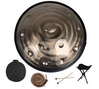 Tambores De Mano De Acero En Re Menor De 432/440 Hz, Tambor De Lengua De 22 Pulgadas, Handpan Drum De 9/10/12 Notas Para Meditación, Terapia De Sonido, ASMR O Yoga(Golden spiral,12 Notes (440Hz))
