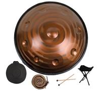Tambores De Mano De Acero En Re Menor De 432/440 Hz, Tambor De Lengua De 22 Pulgadas, Handpan Drum De 9/10/12 Notas Para Meditación, Terapia De Sonido, ASMR O Yoga(Spiral,9 Notes (432Hz))