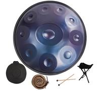 Tambores De Mano De Acero En Re Menor De 432/440 Hz, Tambor De Lengua De 22 Pulgadas, Handpan Drum De 9/10/12 Notas Para Meditación, Terapia De Sonido, ASMR O Yoga(Blue,10 Notes (432Hz))