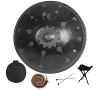 Tambores De Mano De Acero En Re Menor De 432/440 Hz, Tambor De Lengua De 22 Pulgadas, Handpan Drum De 9/10/12 Notas Para Meditación, Terapia De Sonido, ASMR O Yoga(Mandala,12 Notes (432Hz))