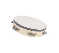 Tambores de mano de madera, equipo de percusión, campanas de metal, pandereta redonda, adecuada para educación musical y escenario, tambor de mano de metal de madera