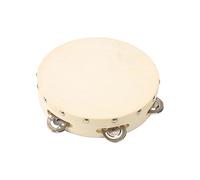 Tambores de mano de madera para percusión, campanas de metal, pandereta redonda, adecuada para educación musical y escenario, boda, fiesta de cumpleaños, instrumento de percusión