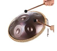 Tambores Handpan Para Adultos, Tambor De Lengüeta De Acero En Re Menor, 22 Pulgadas 432/440 Hz Instrumentos De Percusión De Mano Con Bolsa Blanda, Para Yoga, Meditación(D,440HZ/9Note)