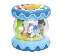 Tambores Musicales Iluminados: Juguete Giratorio De Carrusel, Dispositivo De Aprendizaje De Tambor Eléctrico, Luces Intermitentes De Colores, Juguete De Actividad Creativo Para Niños Pequeños | Divert