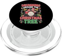 Tamborileando Alrededor del árbol de Navidad Baterista Festivo PopSockets PopGrip para MagSafe