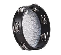 Tamborines Instrumento Musical Adulto, Tambourina Instrumento Musical Popa de Pie de Pie de de para Adultos Tambourina de Pandereta de Madera de 8 Pulgadas de 8 Pulgadas con su Ligero y Liviano (De