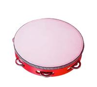 Tambourine - Drum | Hand Held Tambourine Metal Jingles Single Row Instrument Educational Percussion Instrument for Rhythm Learning Performance Wooden Hand Drum For Kids Adults