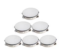Tambourine for Church, 6 Inch Handheld Drum, Set of 6 Percussion Instruments, Durable Frame, Crisp Jingle Sound for Worship, Parties, Dance, and Recreational Gatherings, 5.91 inches