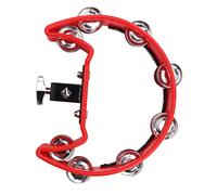 Tambourine with Locking Bracket | Single Row Metal Jingle Bells for Young Users & Adults | Handheld Percussion Instrument for Drums/Guitar/Singing