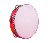 Tambourines for Adults, Professional Handheld Drum, 8-Inch Percussion Instrument, Double-Row Jingles, Educational Musical Tool for Beginners, Bands, and Classroom Rhythm Training