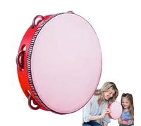 Tambourines for Adults, Professional Handheld Drum, 8 Inch Tambourine with Metal Jingles, Percussion Music Instrument for Beginners, Church, Party, Dance, Band Performance, 20cm