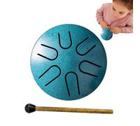 Tambre de acero - 6 notas Instrumentos de tambor de meditación de la mano | 3 pulgadas de tambor de lluvia para principiantes, familias, amigos, adultos, educación de la primera infancia
