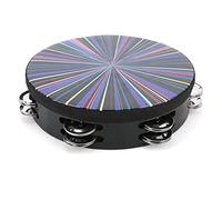 Tamburelli radianti, tamburello a doppia da 8 pollici Tamburo a percussione tenuto in mano Strumento musicale a tamburo riflettente per adulti da chiesa