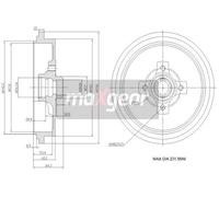 Tamburo freno MAXGEAR 19-0835