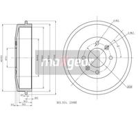MAXGEAR 19-0836 Tambor de freno