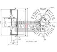 Tamburo freno MAXGEAR 19-1030