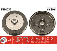 Tamburo freno TRW DB4037