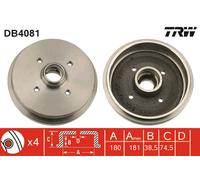 Tamburo freno TRW DB4081