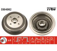 Tamburo freno TRW DB4082