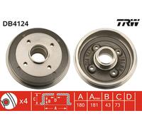 Tamburo freno TRW DB4124
