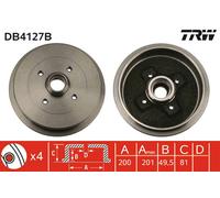 Tamburo freno TRW DB4127B