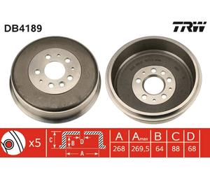 Tamburo freno TRW DB4189