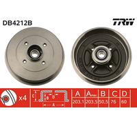 Tamburo freno TRW DB4212B