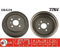 Tamburo freno TRW DB4229