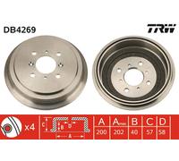 Tamburo freno TRW DB4269