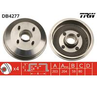 Tamburo freno TRW DB4277