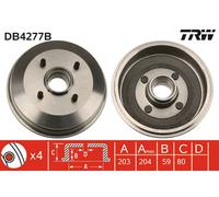 Tamburo freno TRW DB4277B